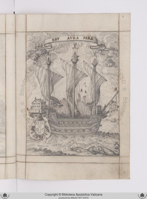 [“DEEST AVRA PARATO”] Seascape with ship