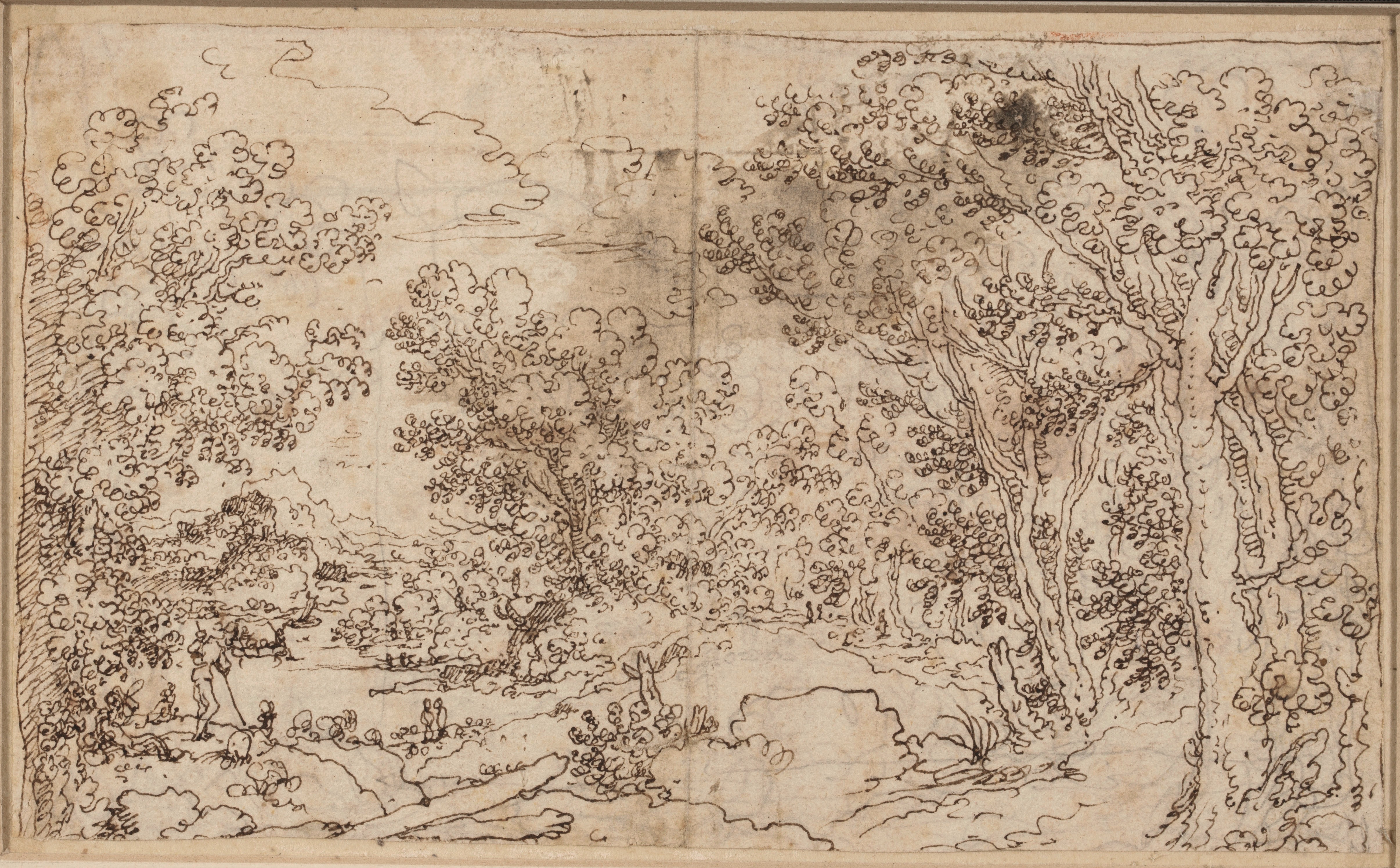 Landscape with bystander